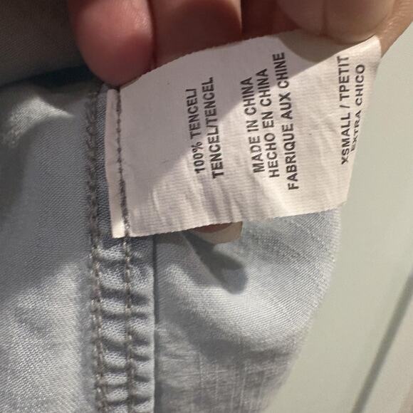 Rails Shirt Womens XS Blue Ombre Snap‎ Button Long Sleeve Tencel Western Top - Picture 12 of 13